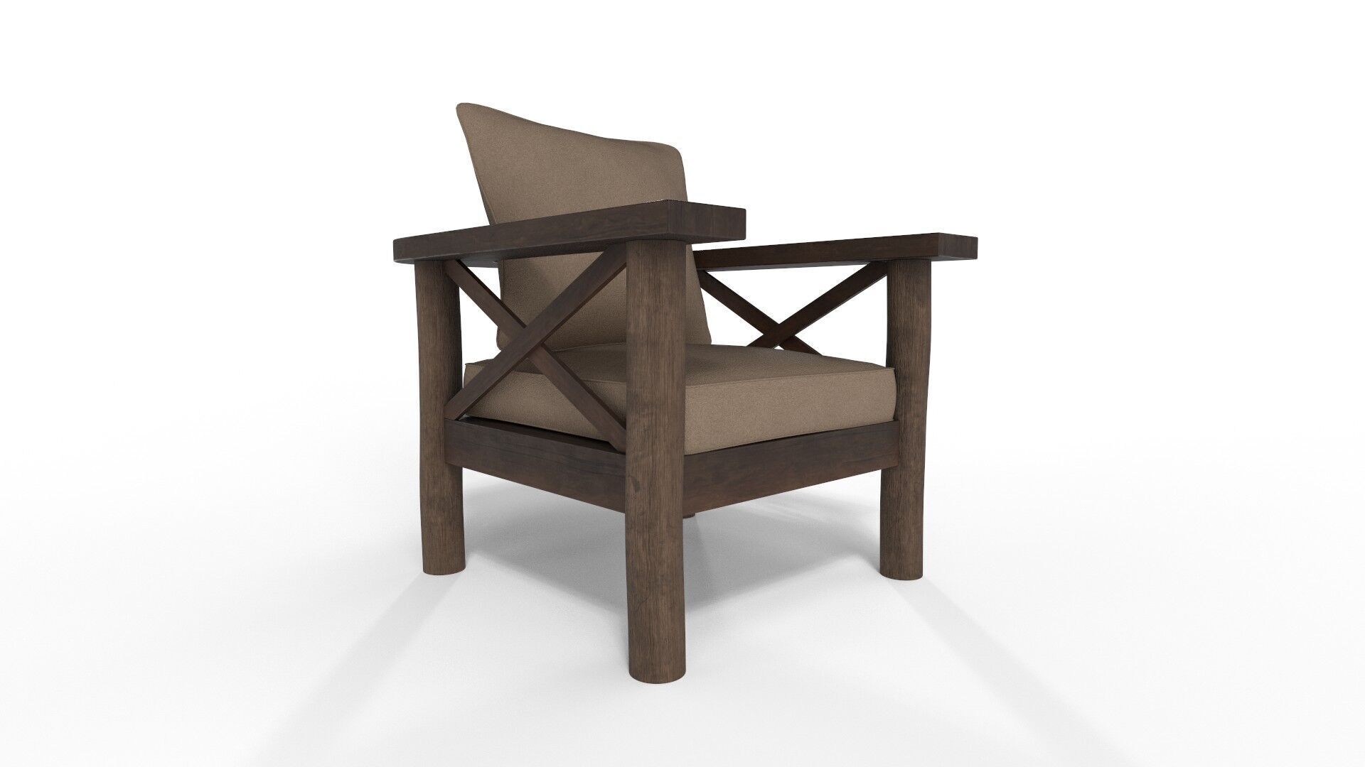 Armchairs Rustic 3D model_6