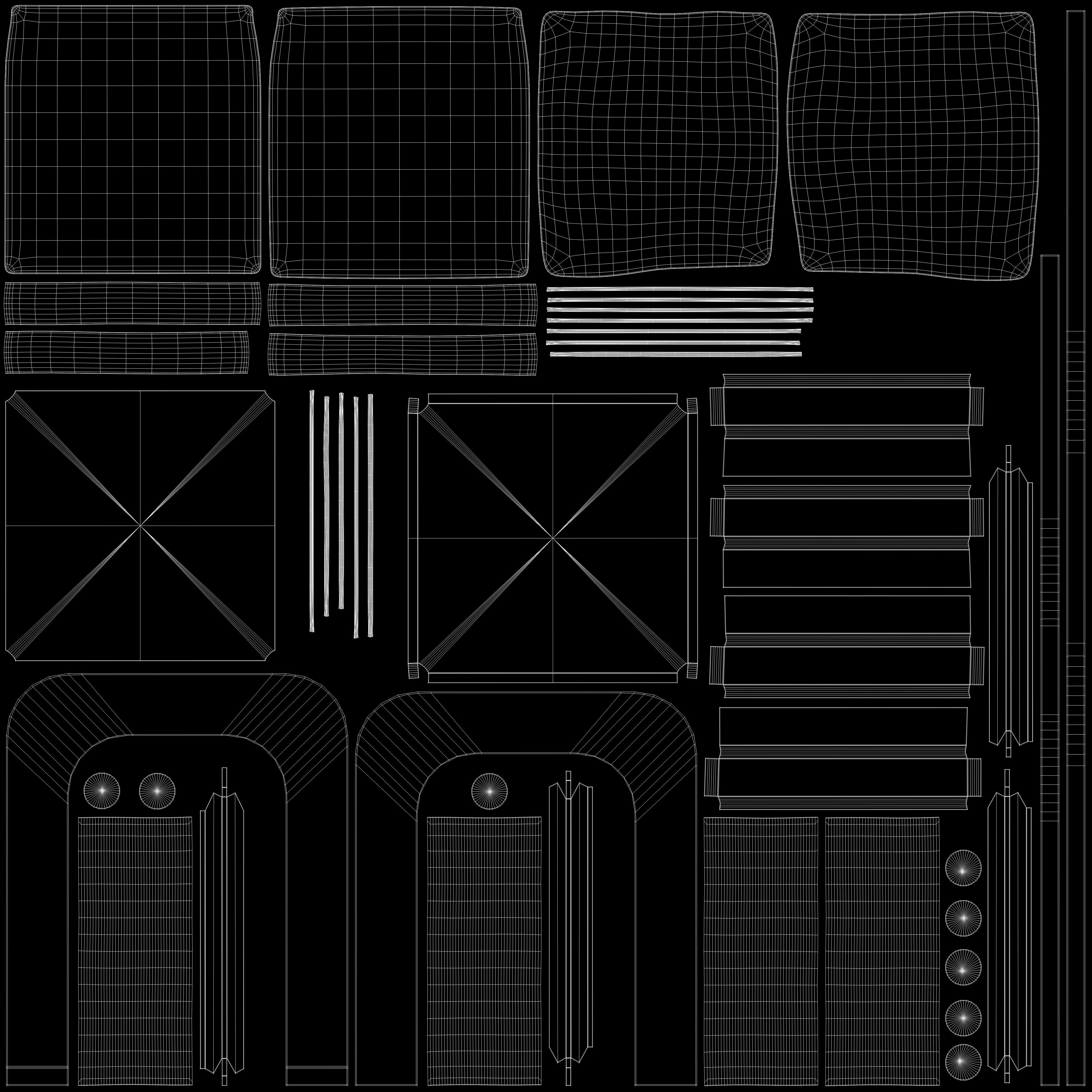 Armchairs Rustic 3D model_31