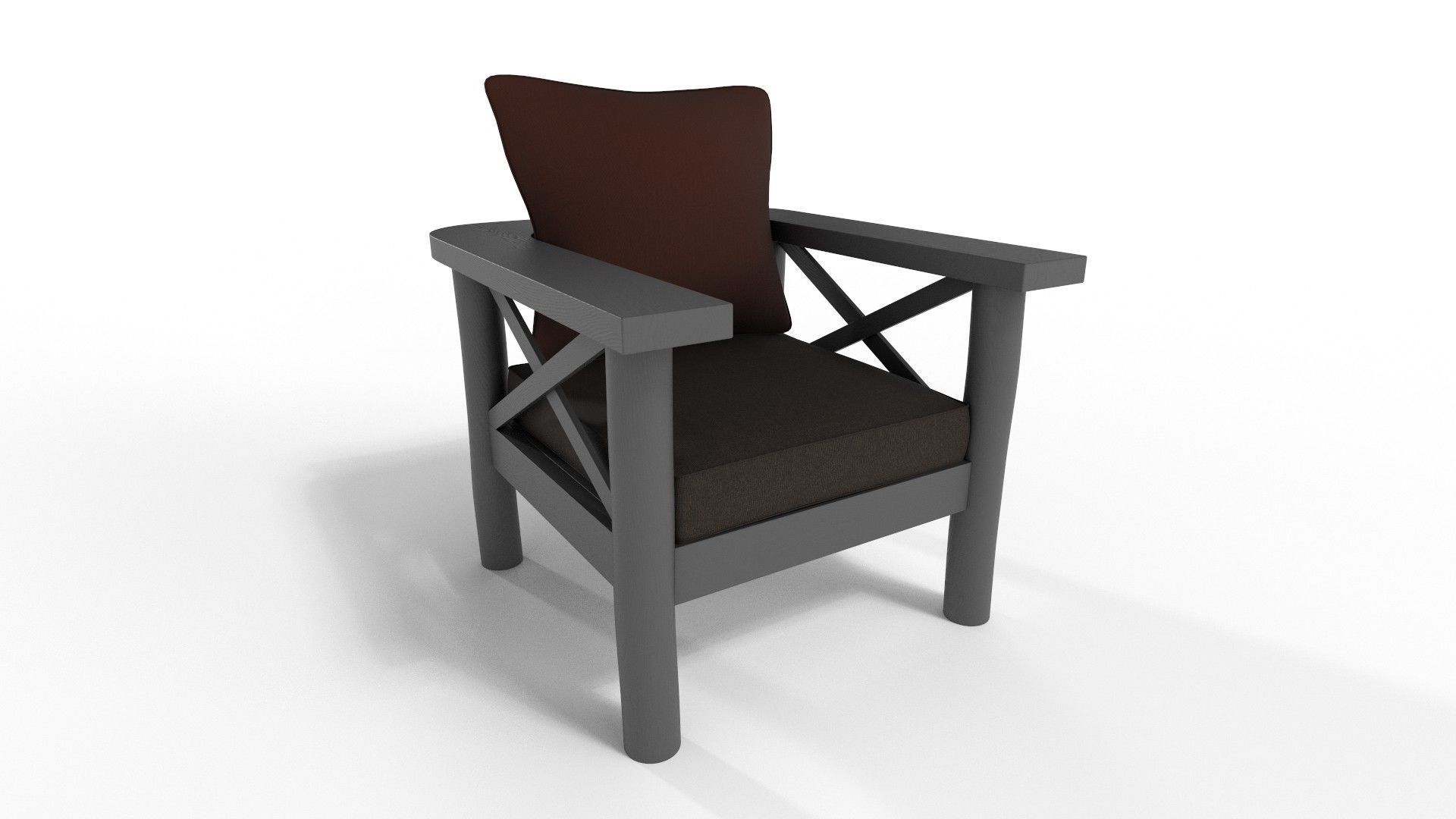 Armchairs Rustic 3D model_16