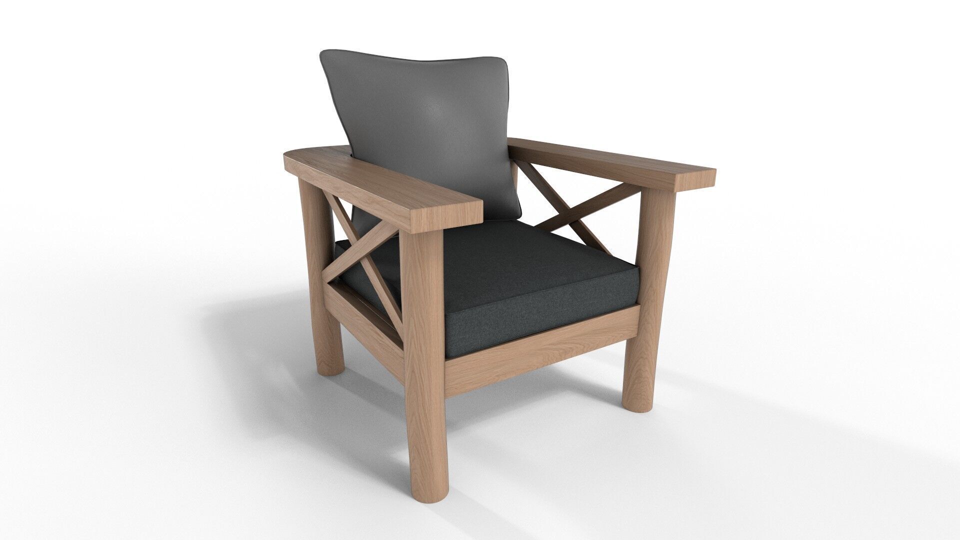 Armchairs Rustic 3D model_30