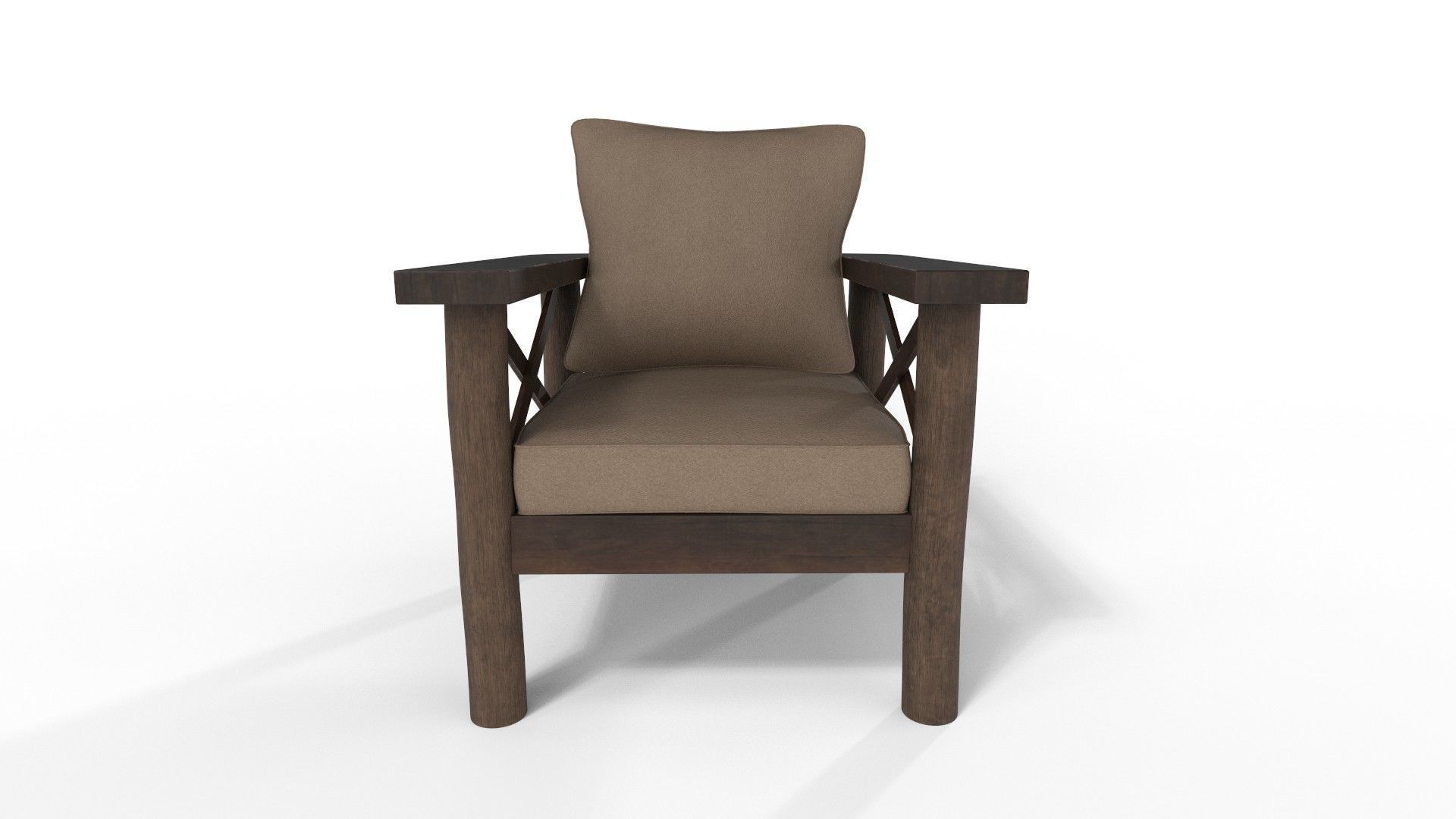 Armchairs Rustic 3D model_8