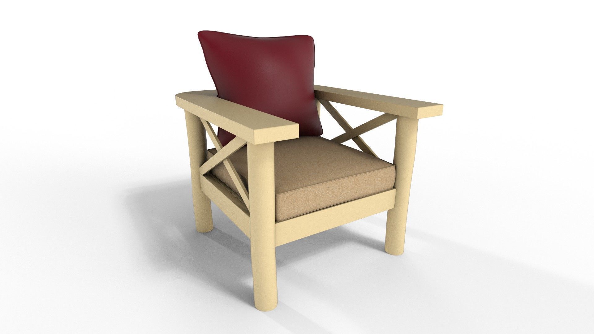 Armchairs Rustic 3D model_17