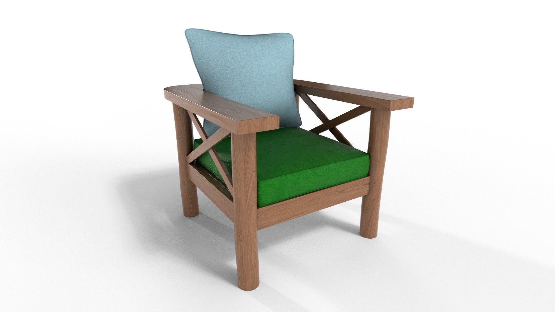 Armchairs Rustic 3D model_20