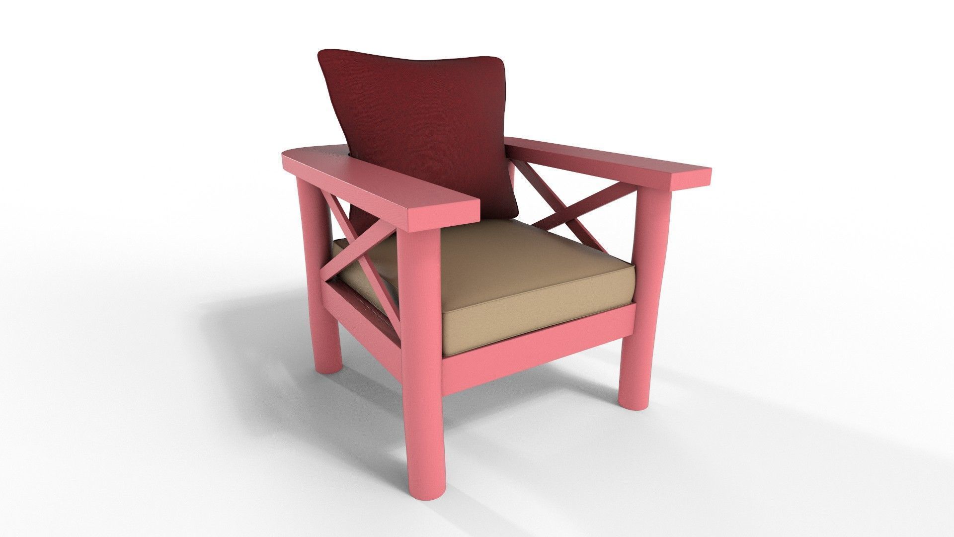 Armchairs Rustic 3D model_12