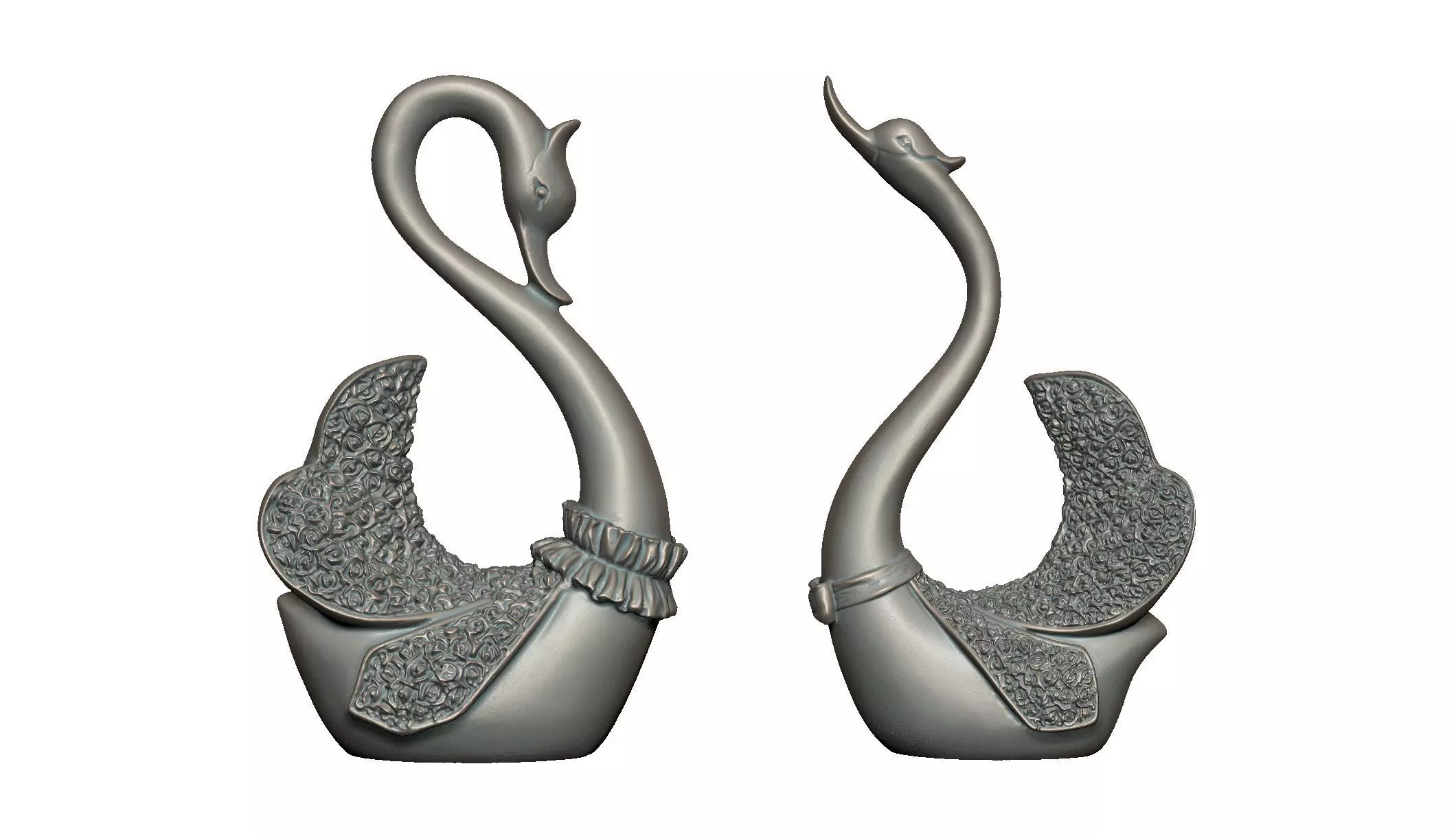 swan sculpture 3D print model