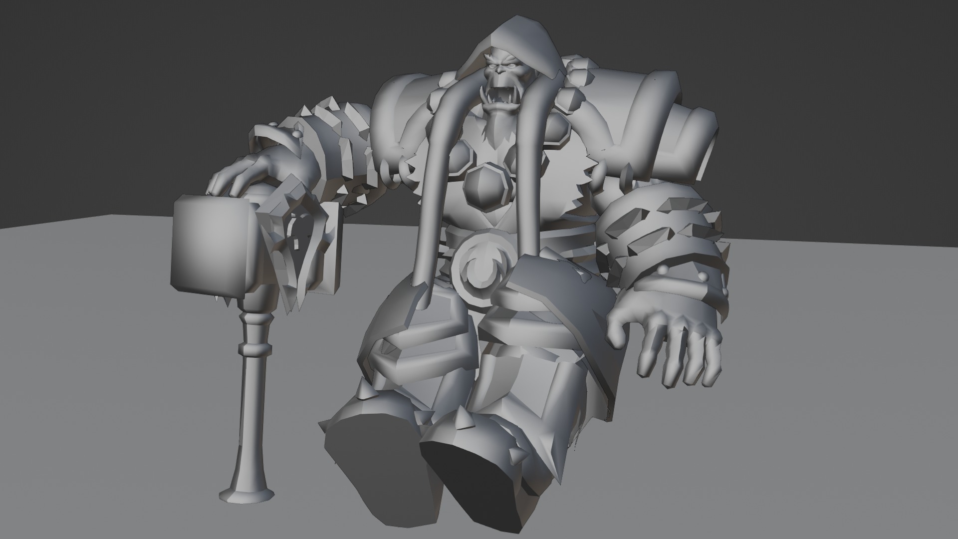 Thrall 3D Model - Fully Textured Rigged and Animation-Ready 3D print model_2