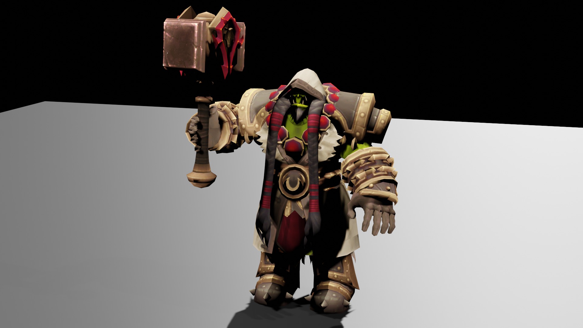 Thrall 3D Model - Fully Textured Rigged and Animation-Ready 3D print model_4
