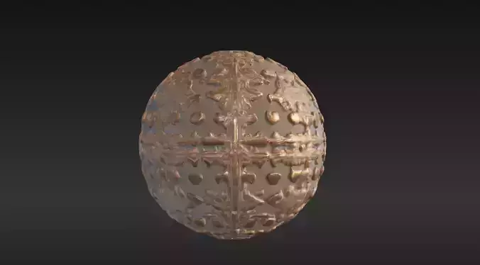 Golden Sphere Relics - Ancient Artifact 3D Model