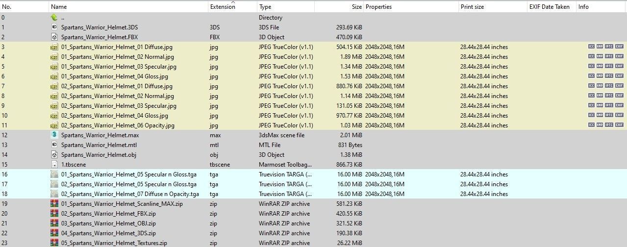 Spartans Warrior Helmet Low-poly 3D model_19