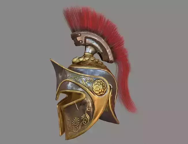 Spartans Warrior Helmet Low-poly 3D model