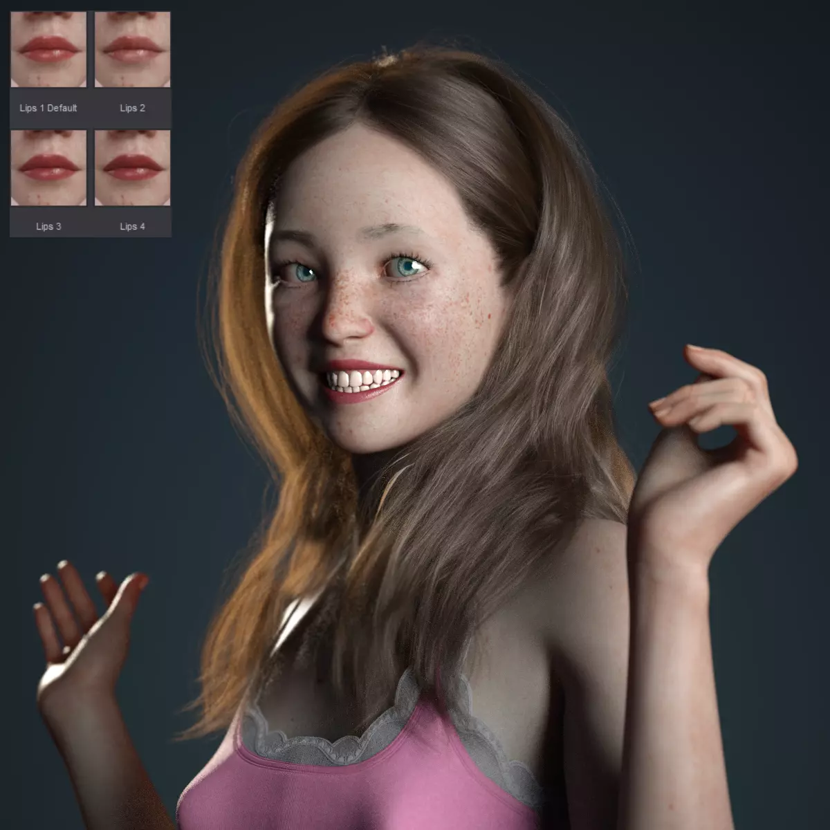 Vera V4 High Quality Textures for G8 Female 3D model_0