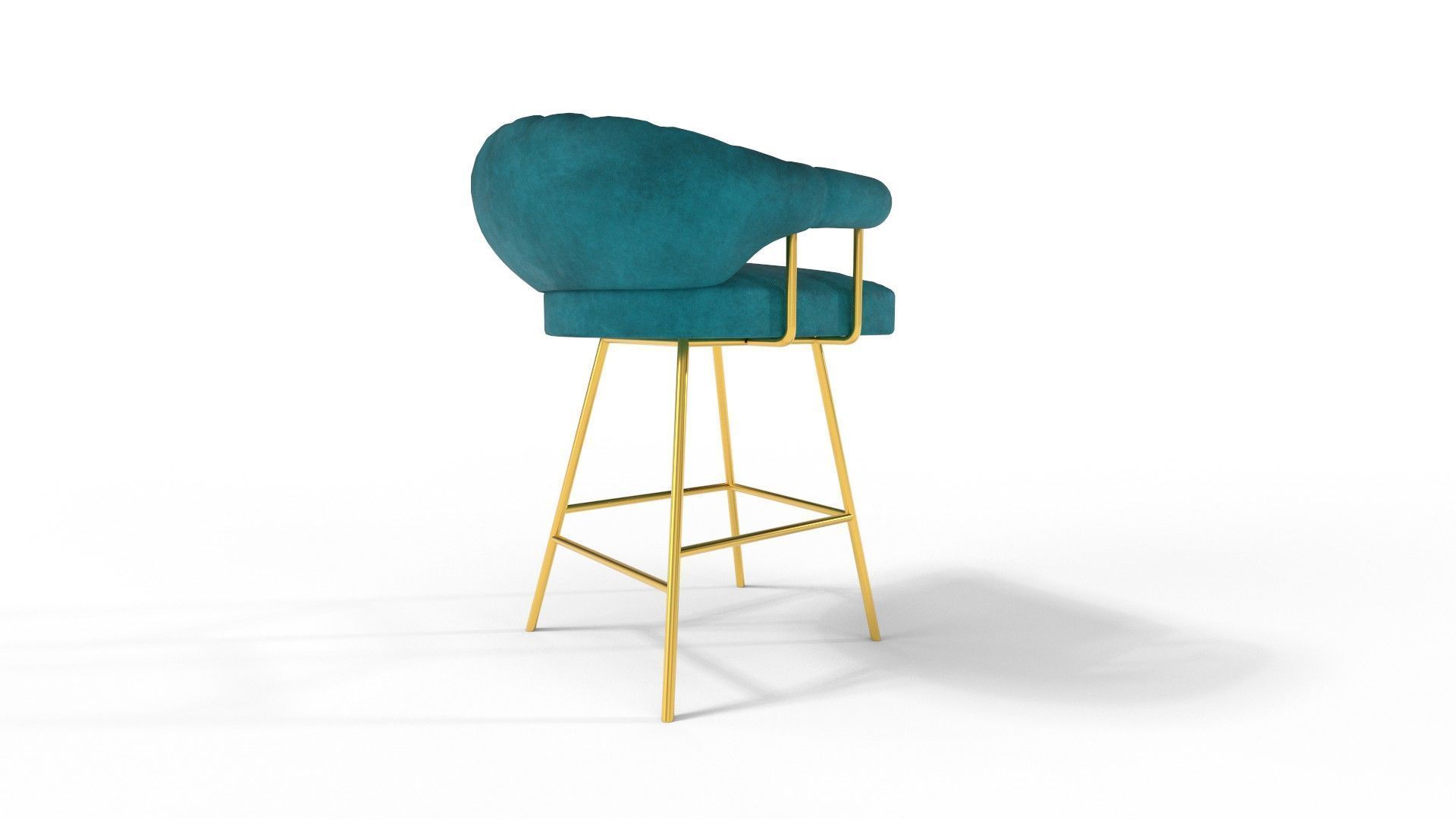 Bar Stools Mid Century 3D model_4