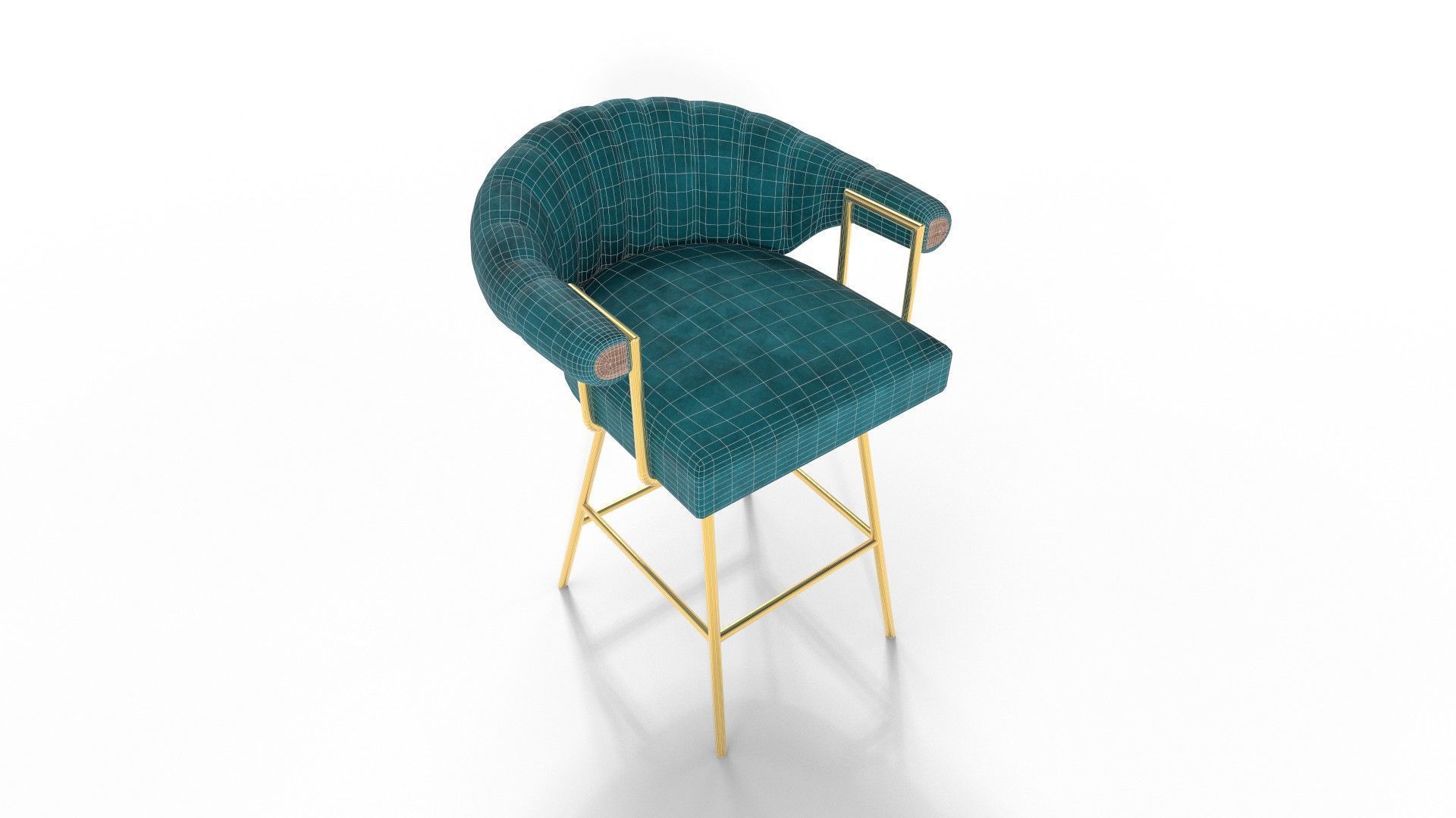 Bar Stools Mid Century 3D model_10