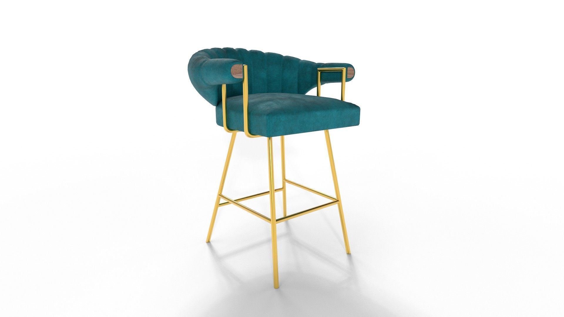 Bar Stools Mid Century 3D model_6