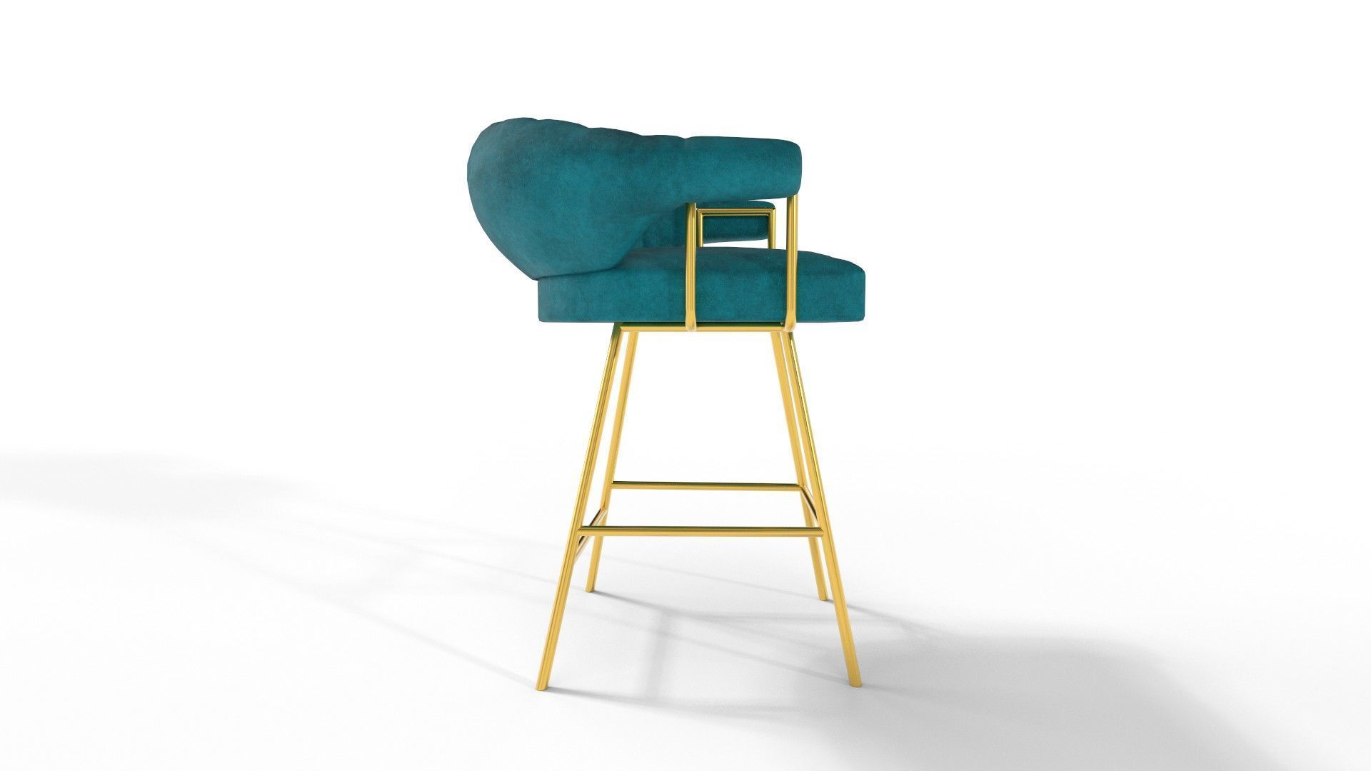 Bar Stools Mid Century 3D model_5