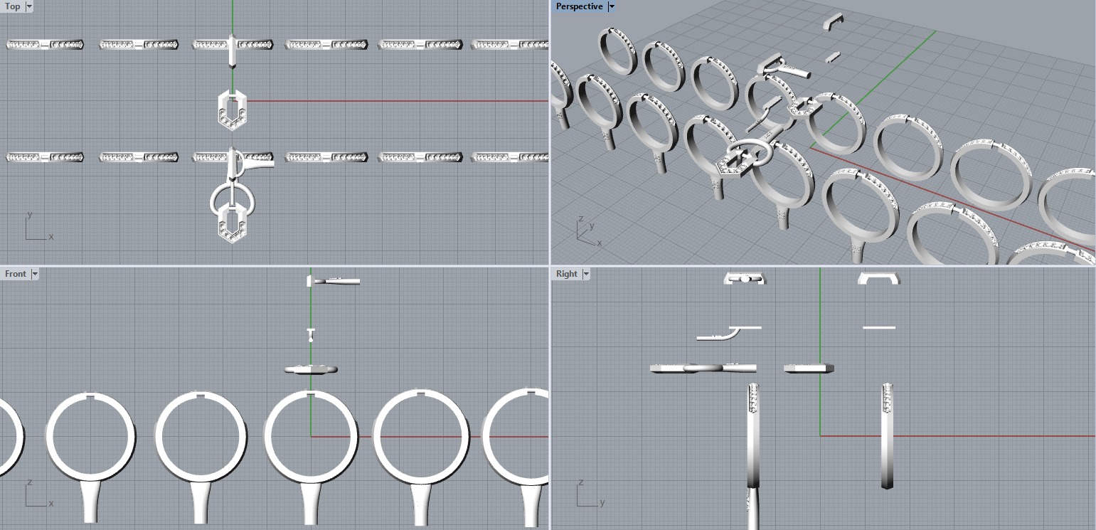 Fashion movable Chains ring all sizes R56 3D print model_3