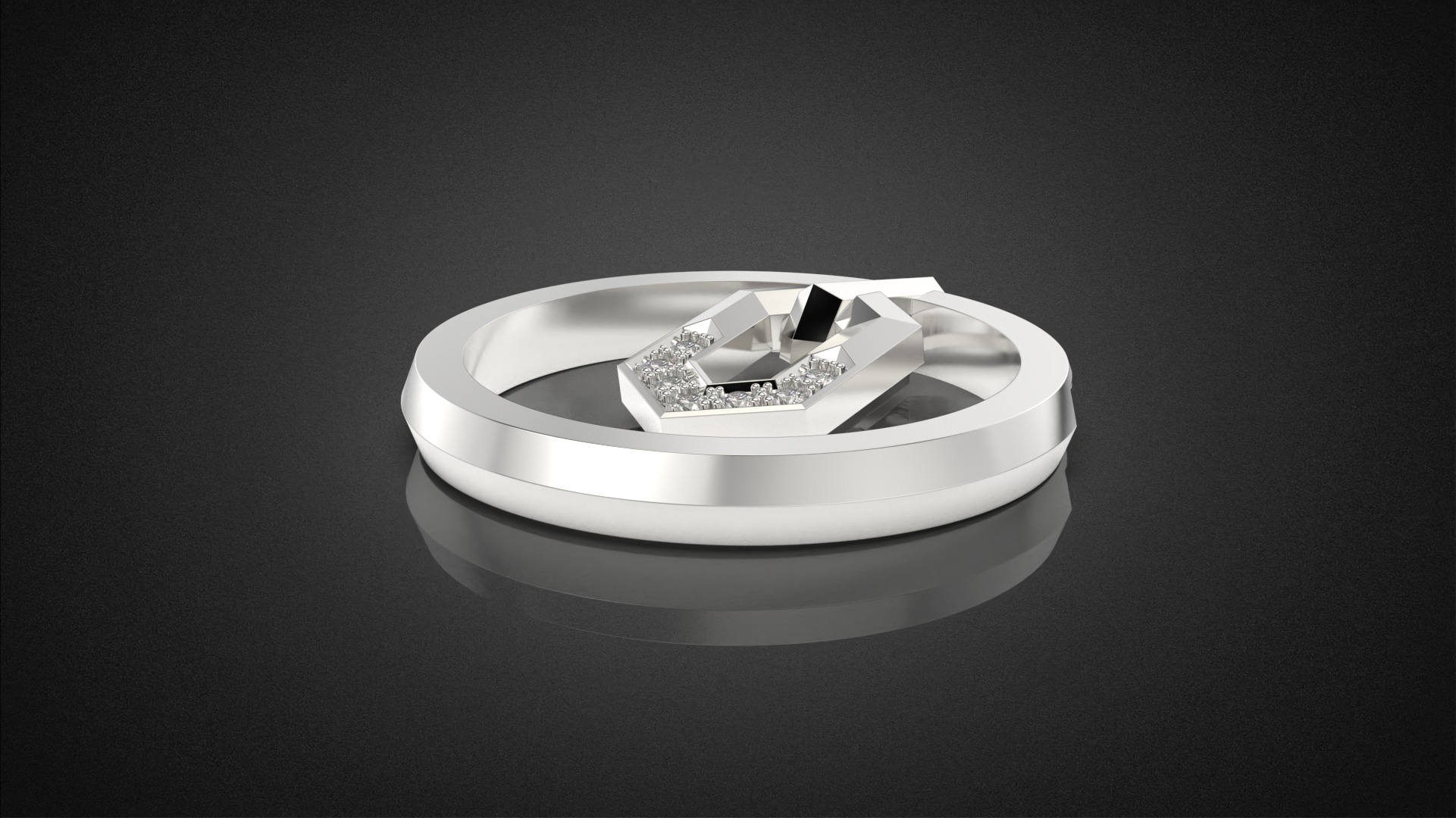 Fashion movable Chains ring all sizes R56 3D print model_21