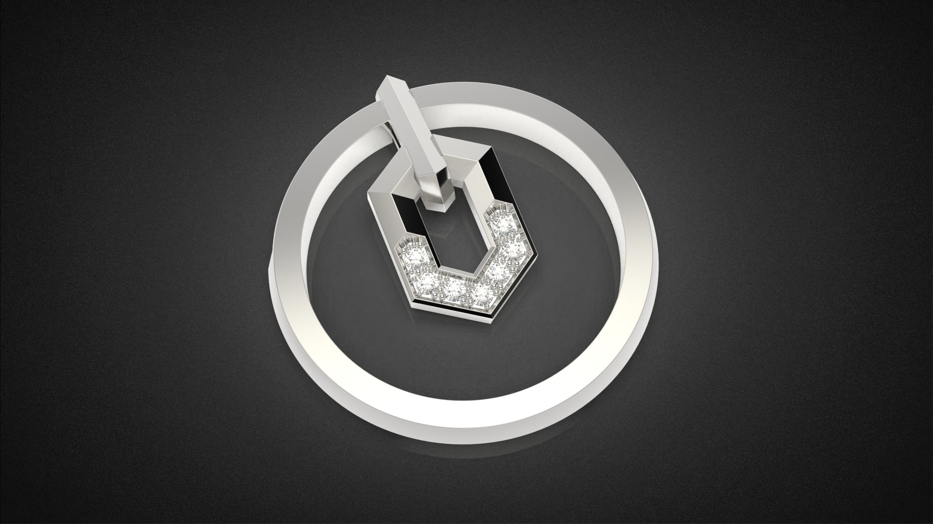 Fashion movable Chains ring all sizes R56 3D print model_24