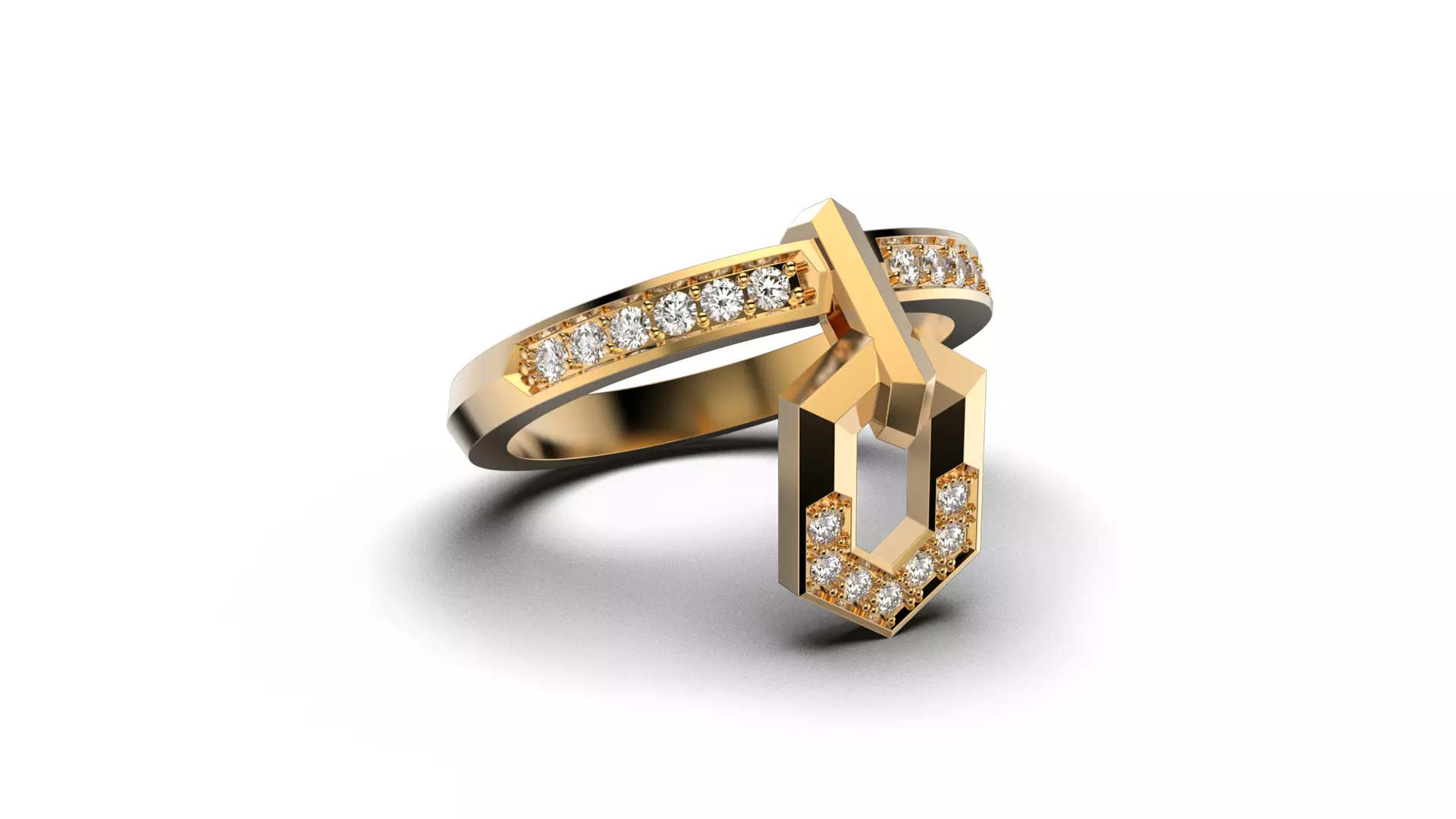 Fashion movable Chains ring all sizes R56 3D print model_0