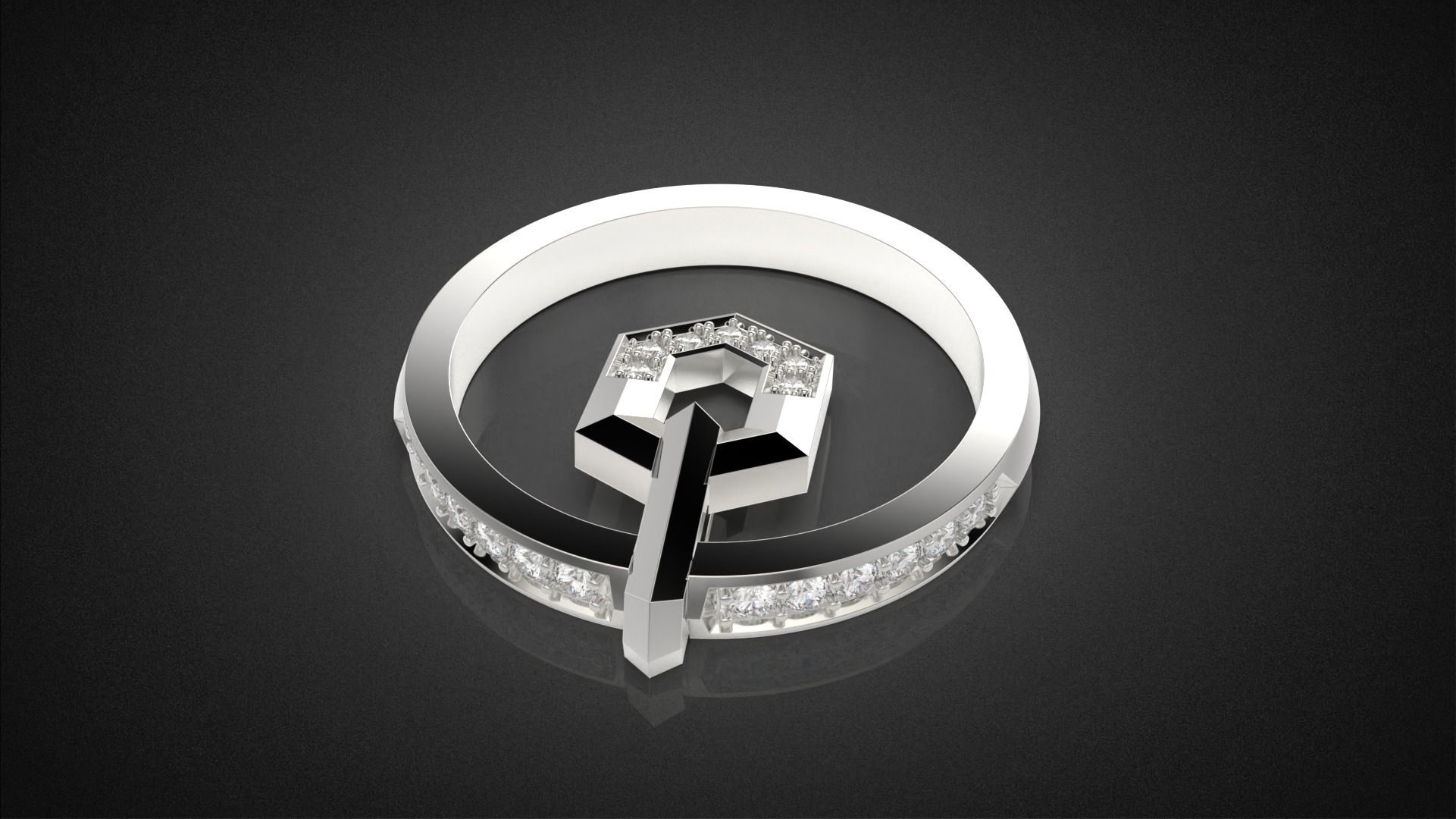 Fashion movable Chains ring all sizes R56 3D print model_17