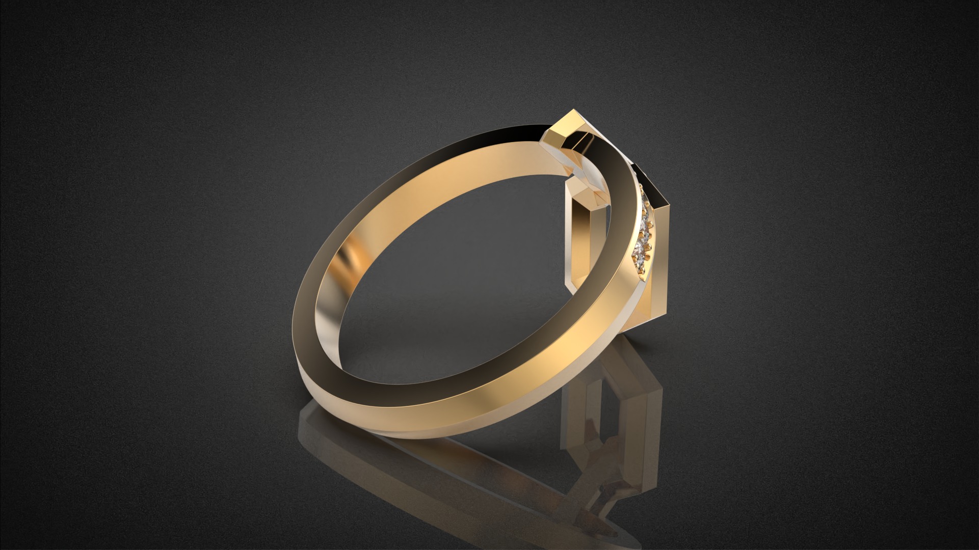 Fashion movable Chains ring all sizes R56 3D print model_10