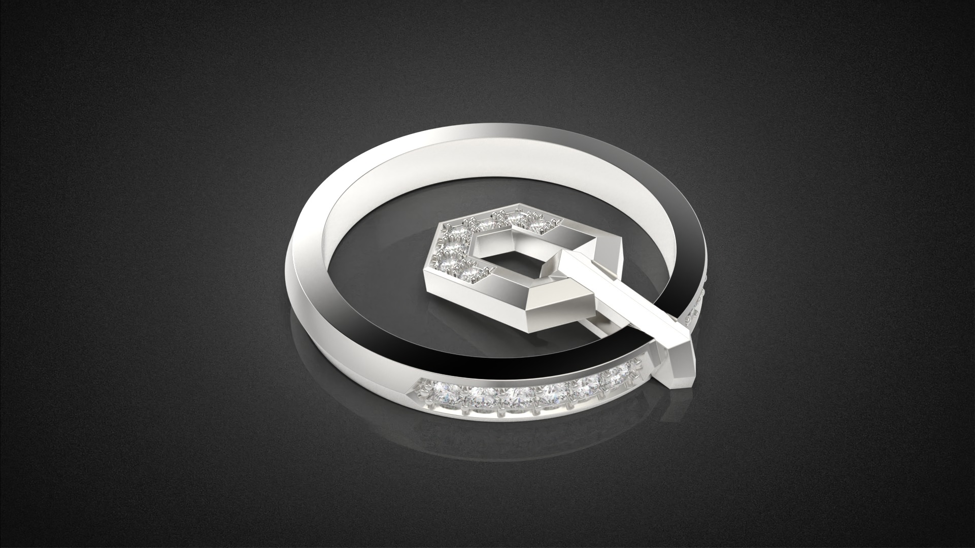 Fashion movable Chains ring all sizes R56 3D print model_16