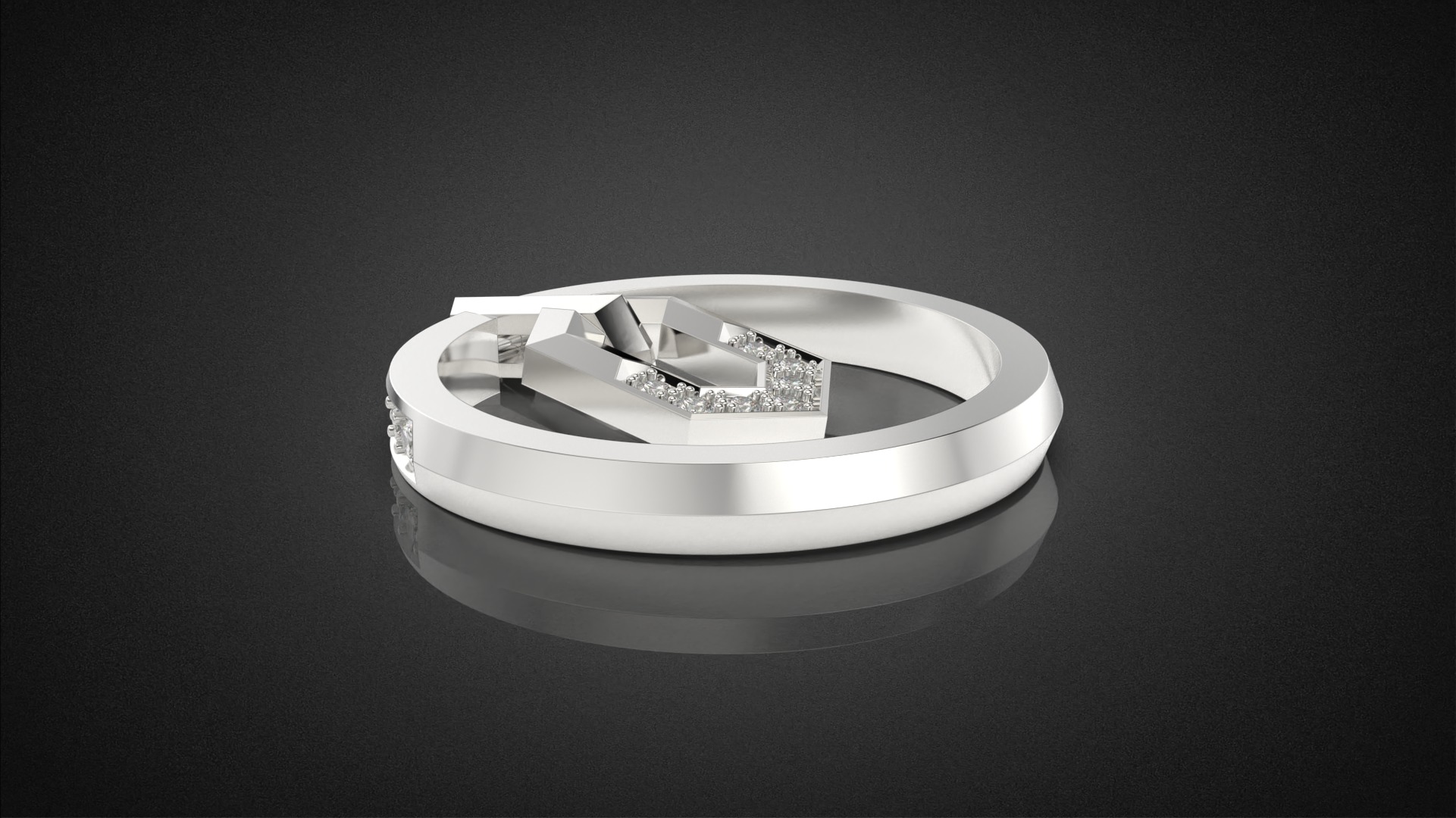 Fashion movable Chains ring all sizes R56 3D print model_20