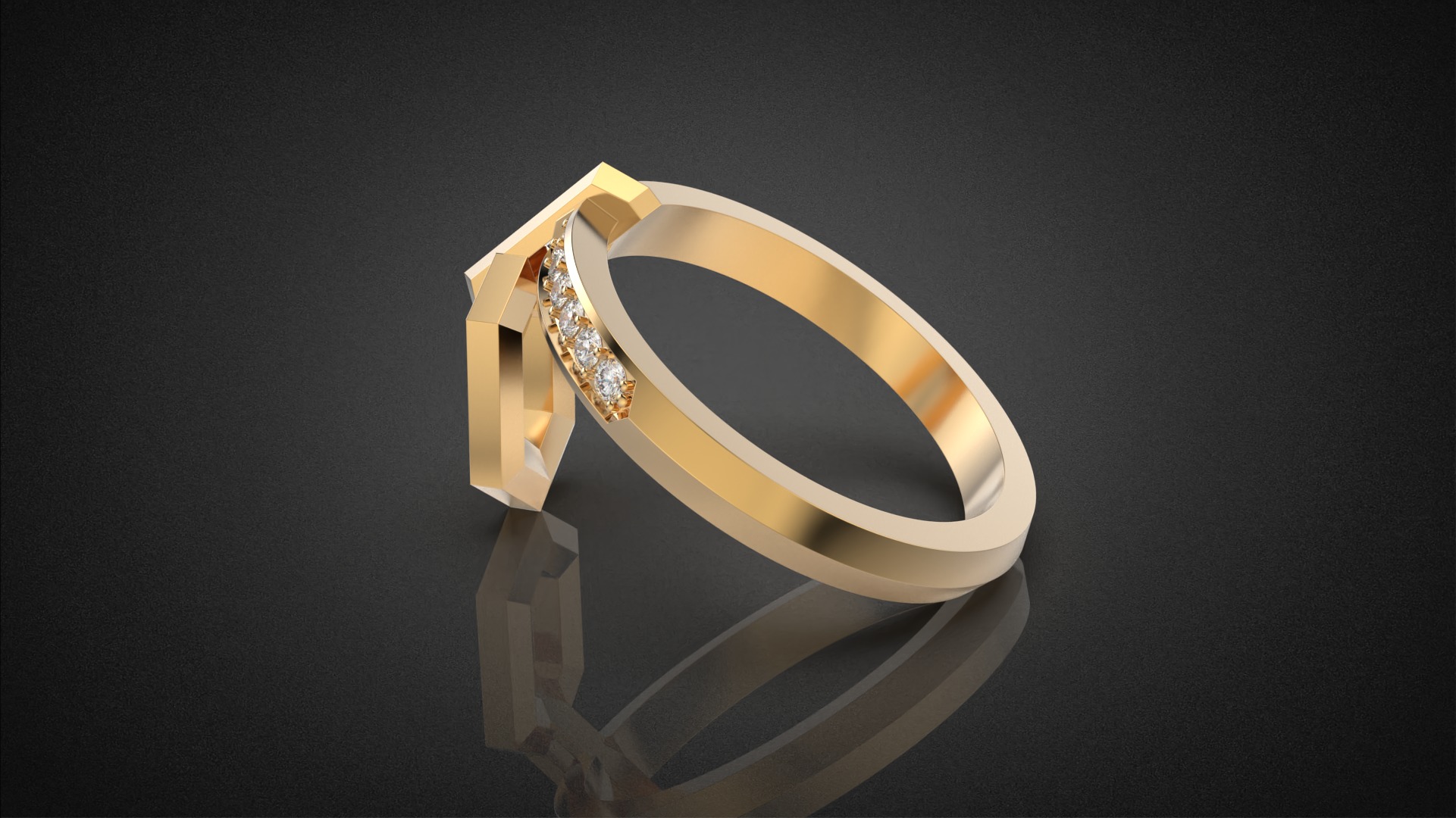 Fashion movable Chains ring all sizes R56 3D print model_7