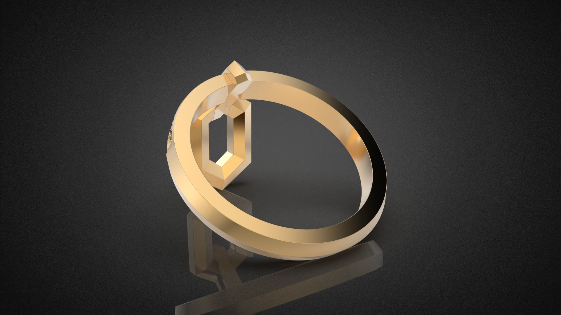 Fashion movable Chains ring all sizes R56 3D print model_8