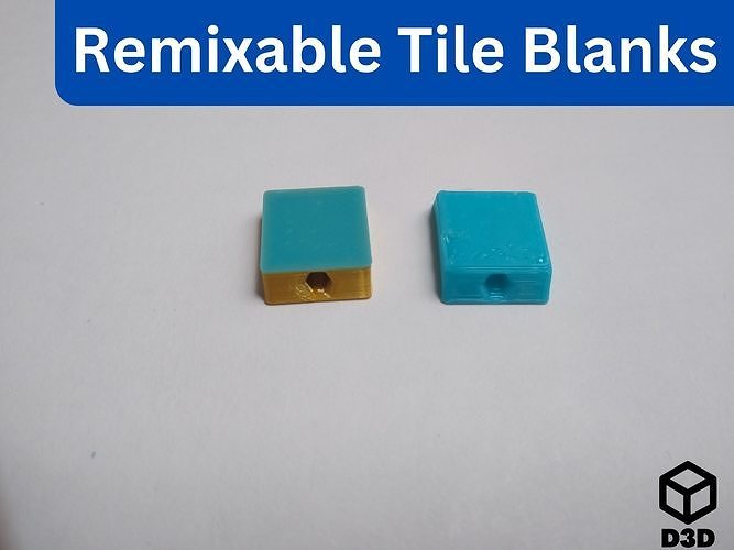 Remixable Tile Blank - Dovetail Tile System Free 3D print model