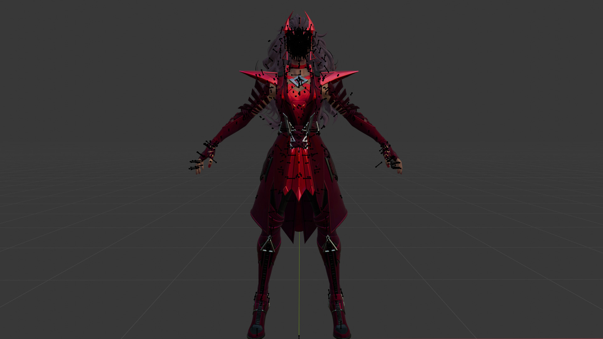 Scarlet Witch - Blender Only Low-poly 3D model_3