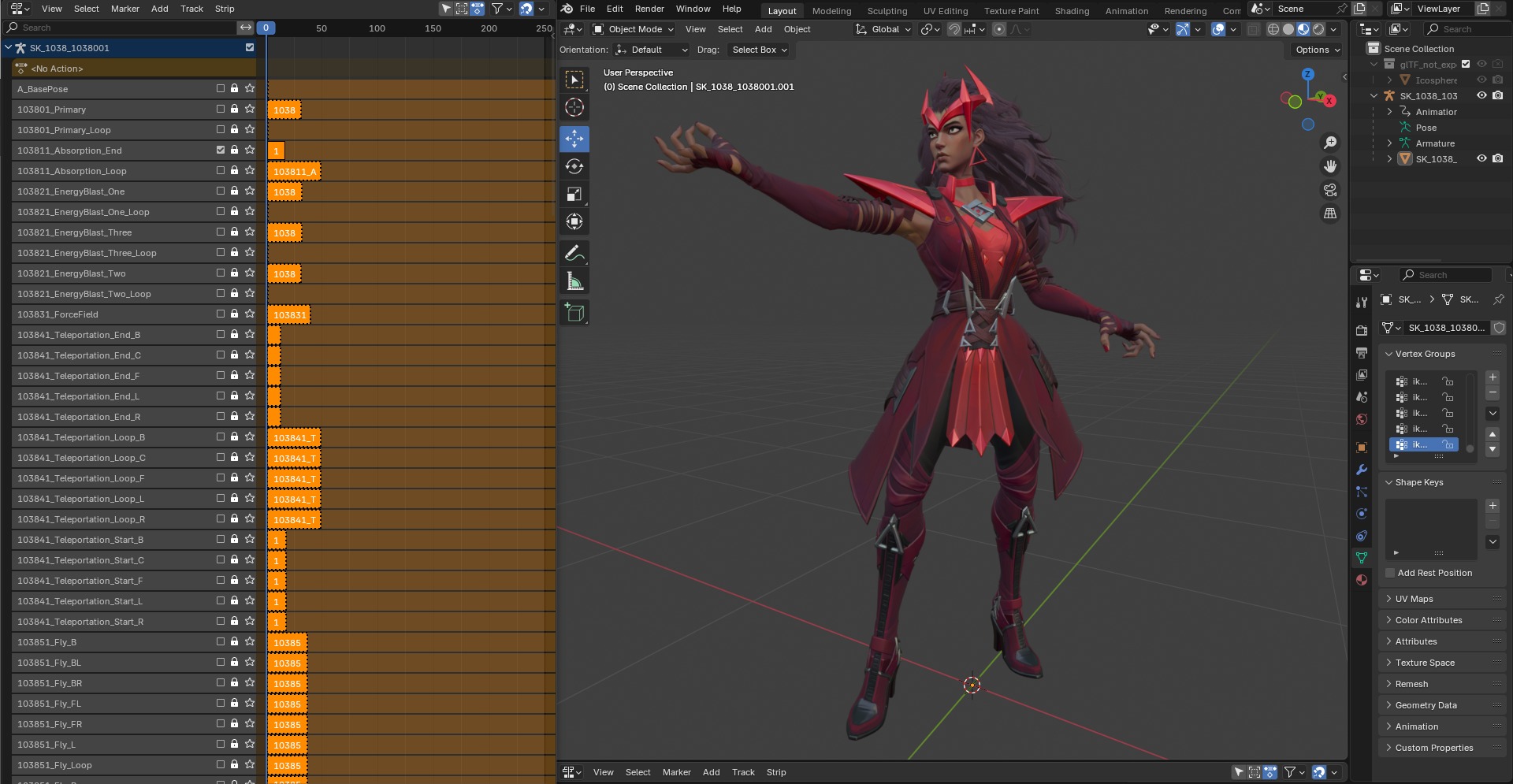 Scarlet Witch - Blender Only Low-poly 3D model_4
