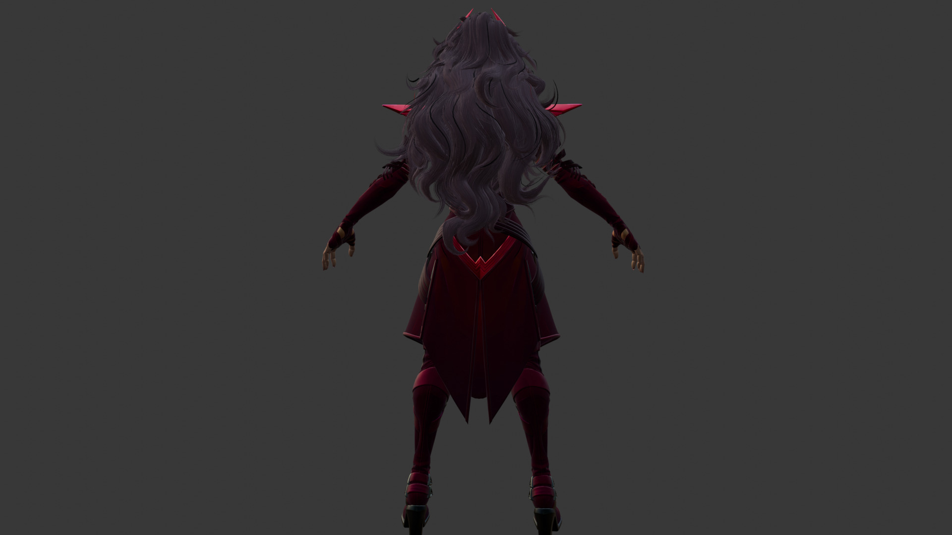 Scarlet Witch - Blender Only Low-poly 3D model_2