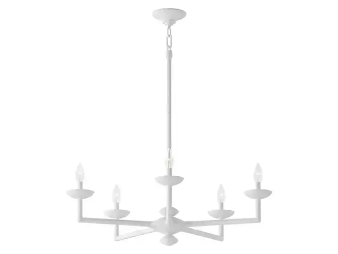 RH Pesaro Chandelier - Elegant White Lighting Fixture 3D model