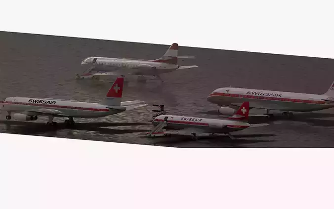 SWISSAIR CARAVELLE 1A CORONADO CV 990 DC-8 62 DC-8 53