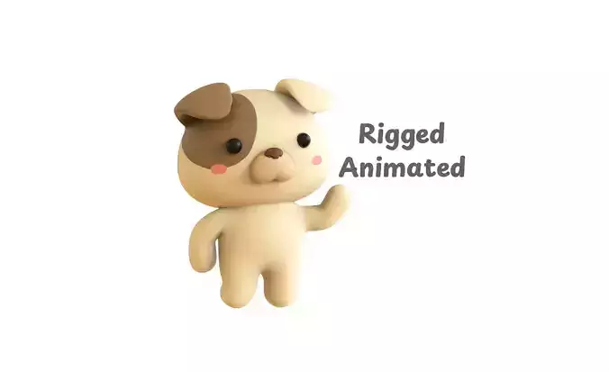 Chubby Dog Animated for Games