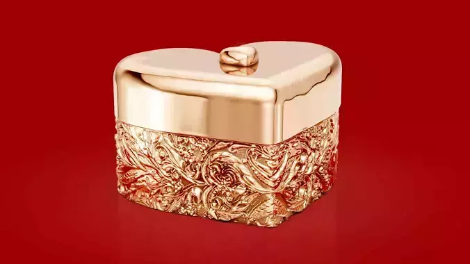 Ornament Heart box Valentines Day Gift Box 3D print model