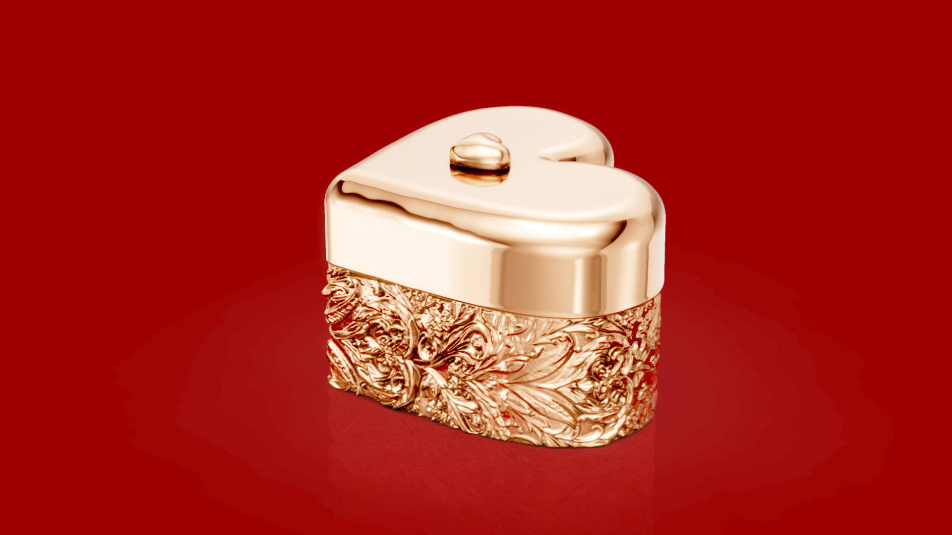 Ornament Heart box Valentines Day Gift Box 3D print model_2