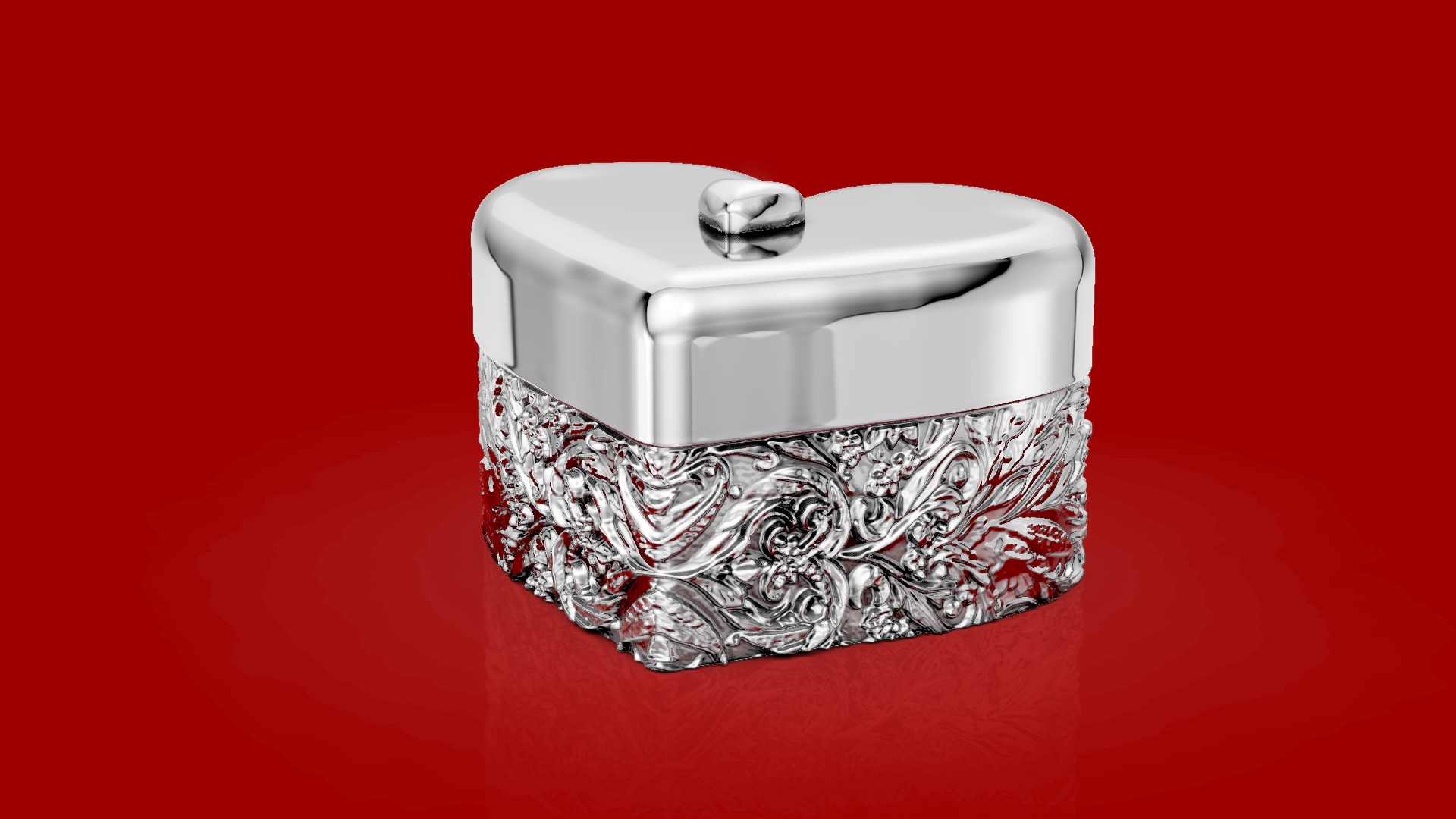 Ornament Heart box Valentines Day Gift Box 3D print model_5