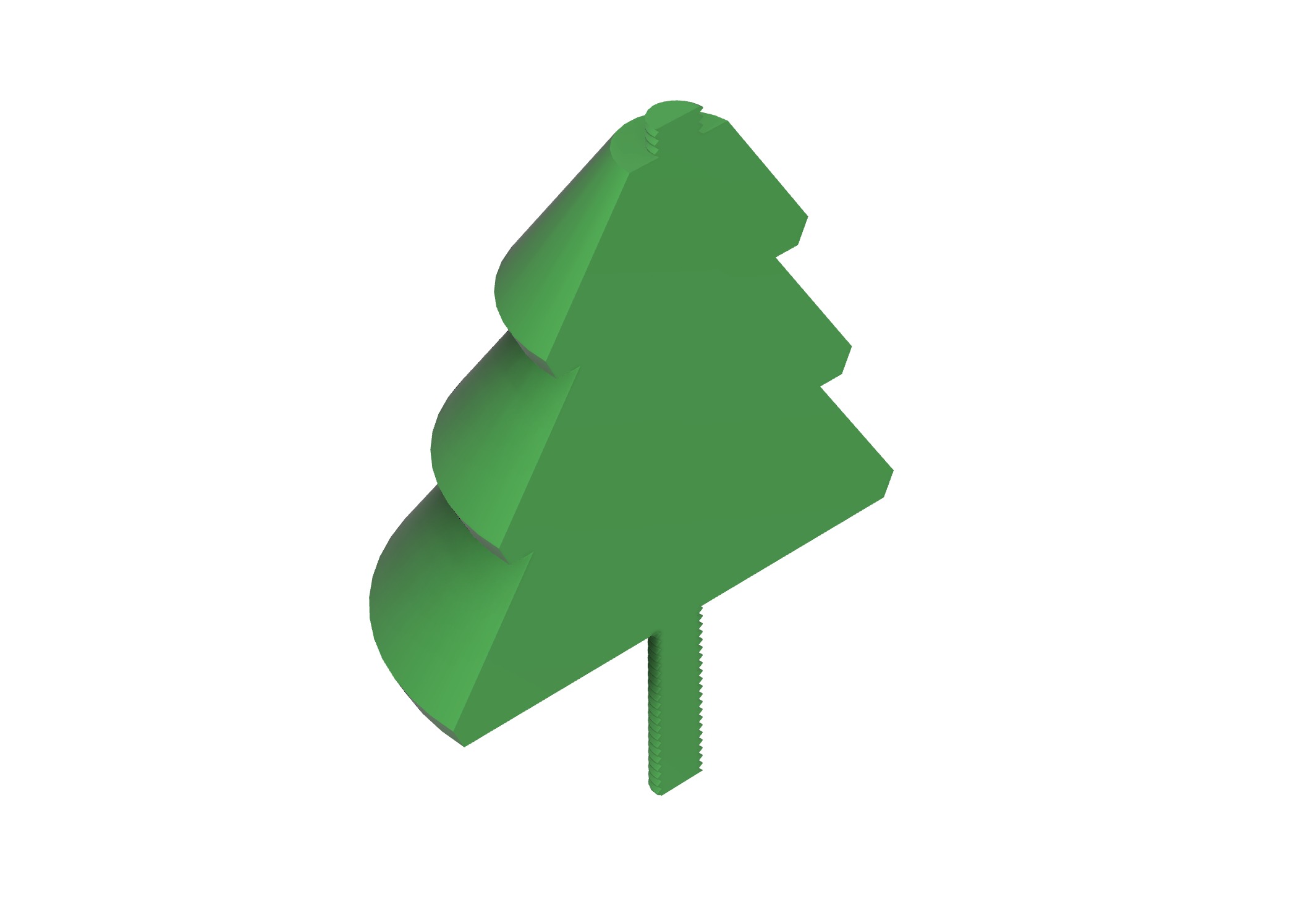 Clamping Christmas Tree Stocking Hanger Free 3D print model_26