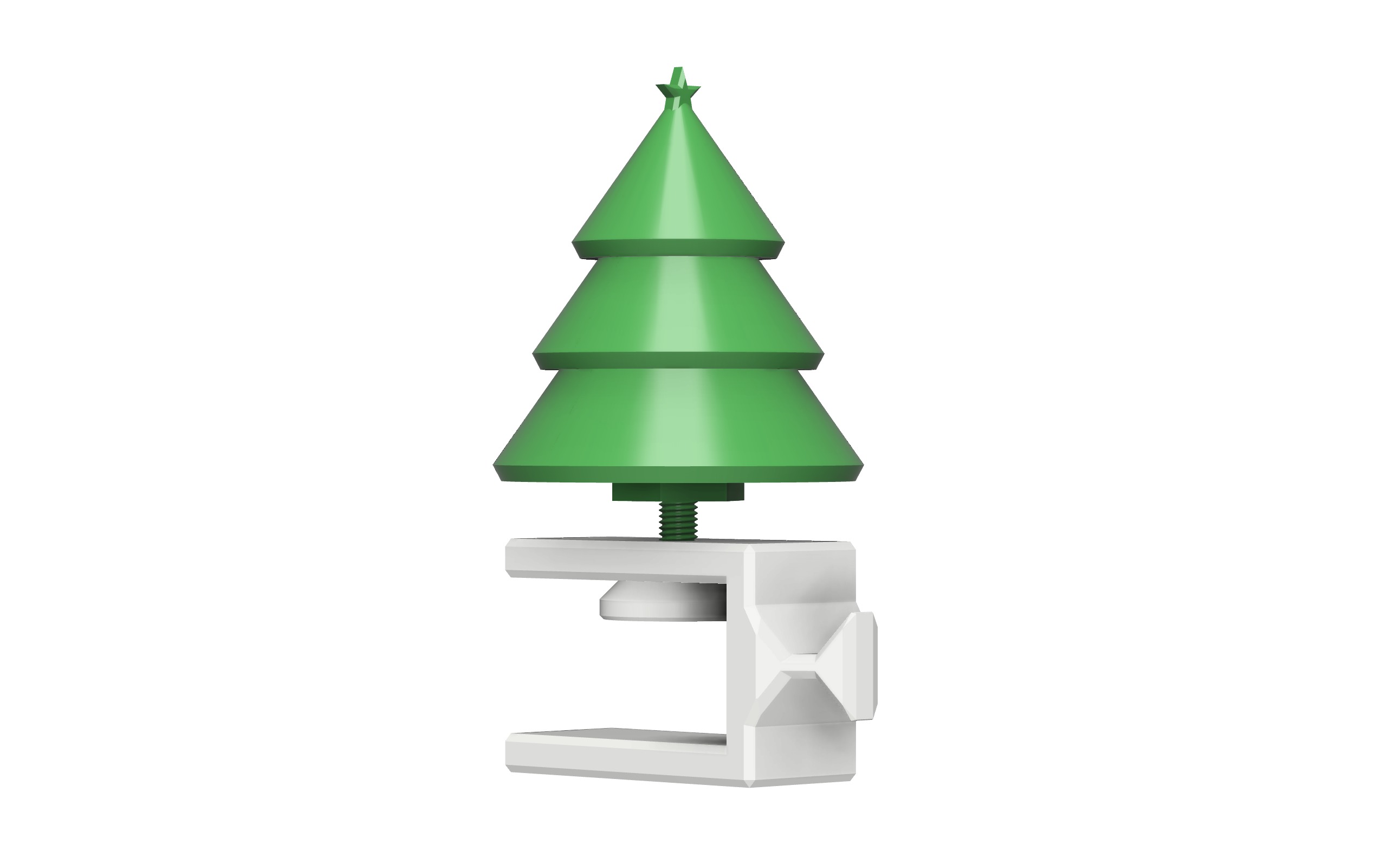 Clamping Christmas Tree Stocking Hanger Free 3D print model_18