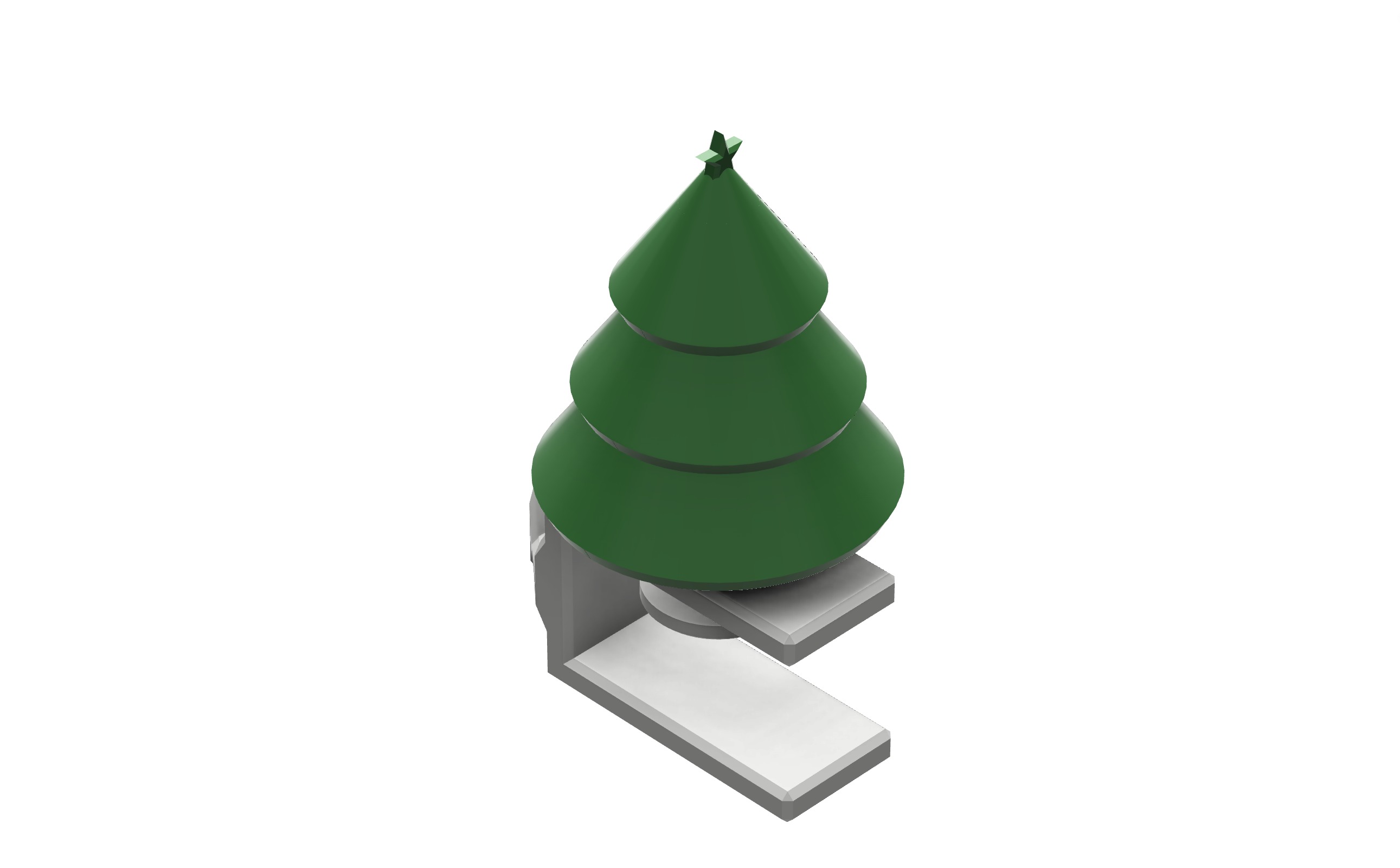 Clamping Christmas Tree Stocking Hanger Free 3D print model_17