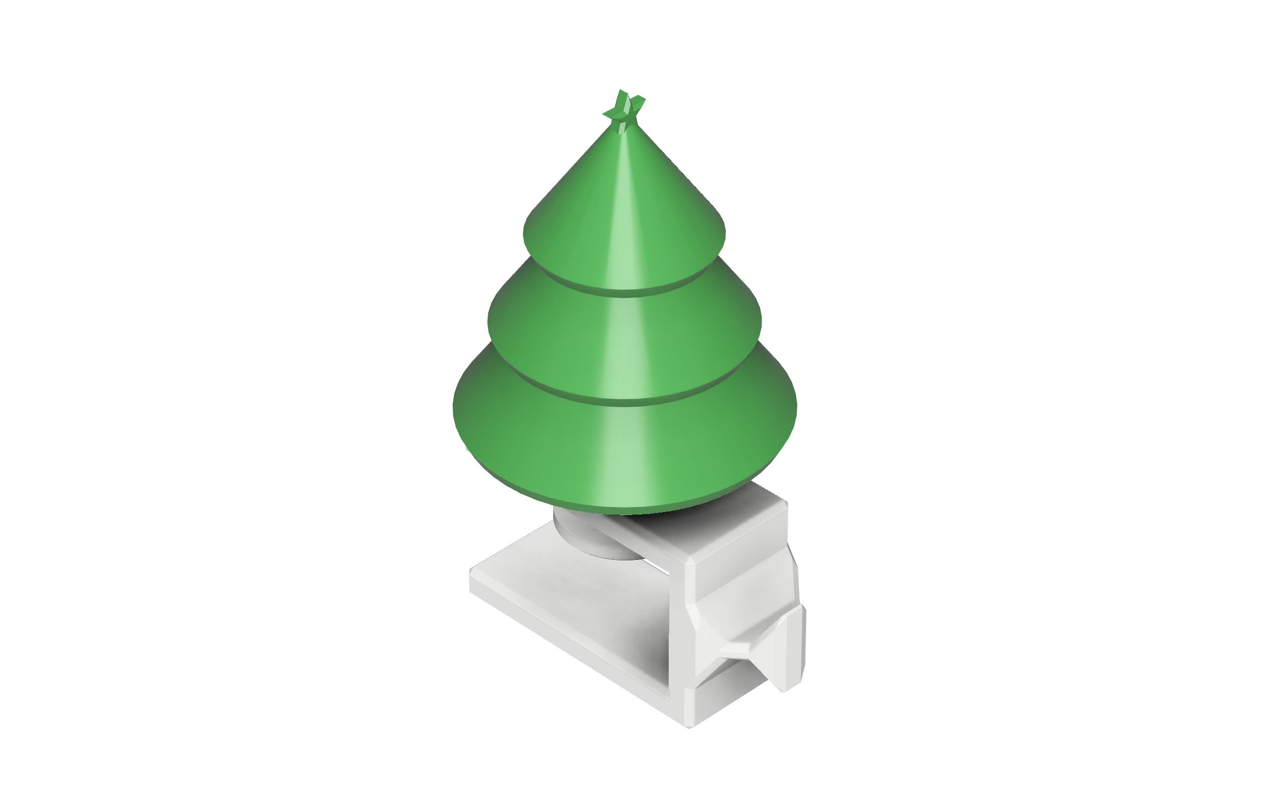 Clamping Christmas Tree Stocking Hanger Free 3D print model_16