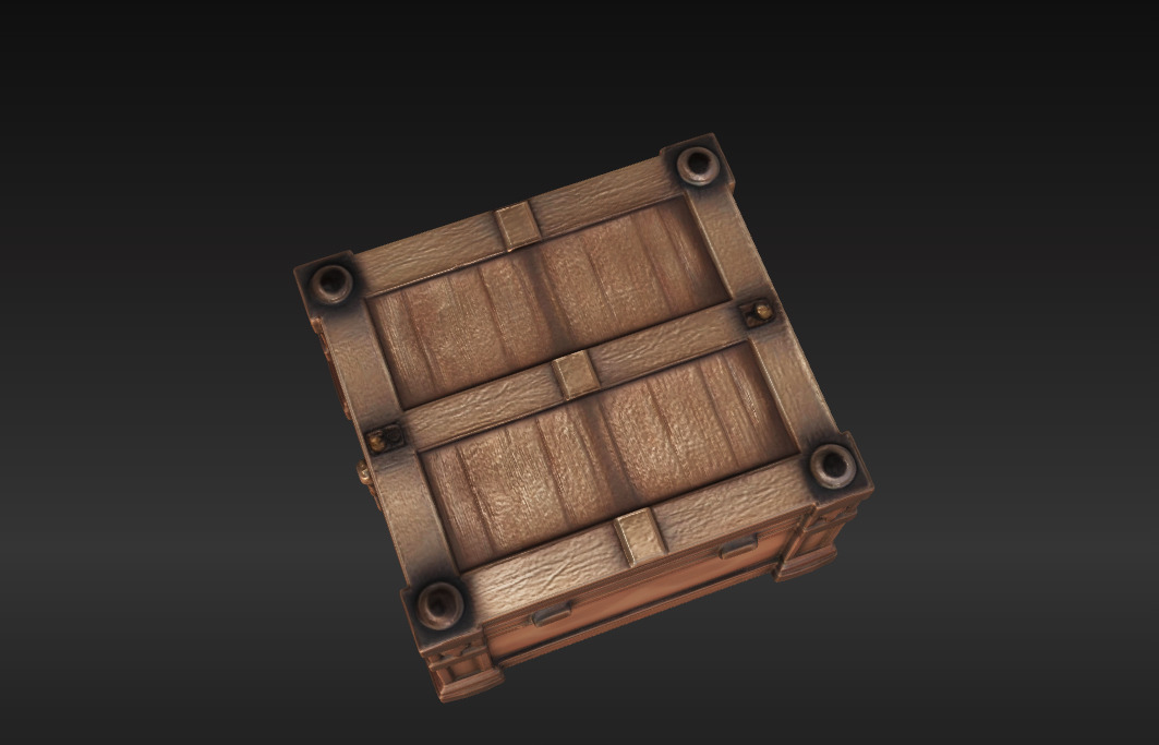 Ancient Treasure Chest 2 3D Model Low-poly 3D model Low-poly 3D model_5