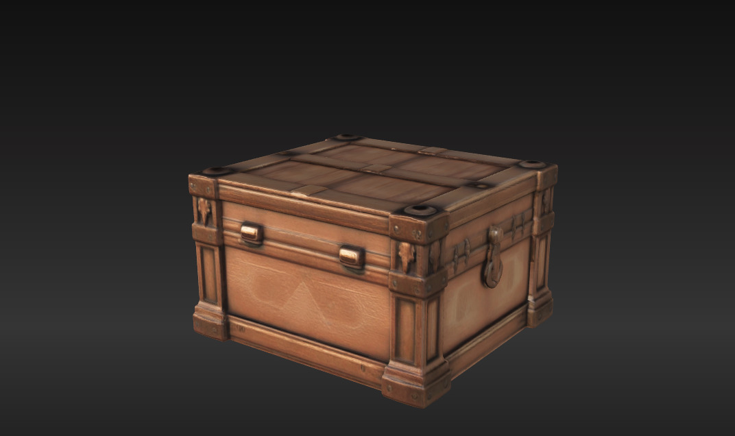 Ancient Treasure Chest 2 3D Model Low-poly 3D model Low-poly 3D model_4