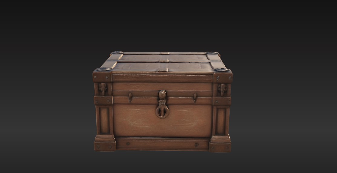 Ancient Treasure Chest 2 3D Model Low-poly 3D model Low-poly 3D model_2