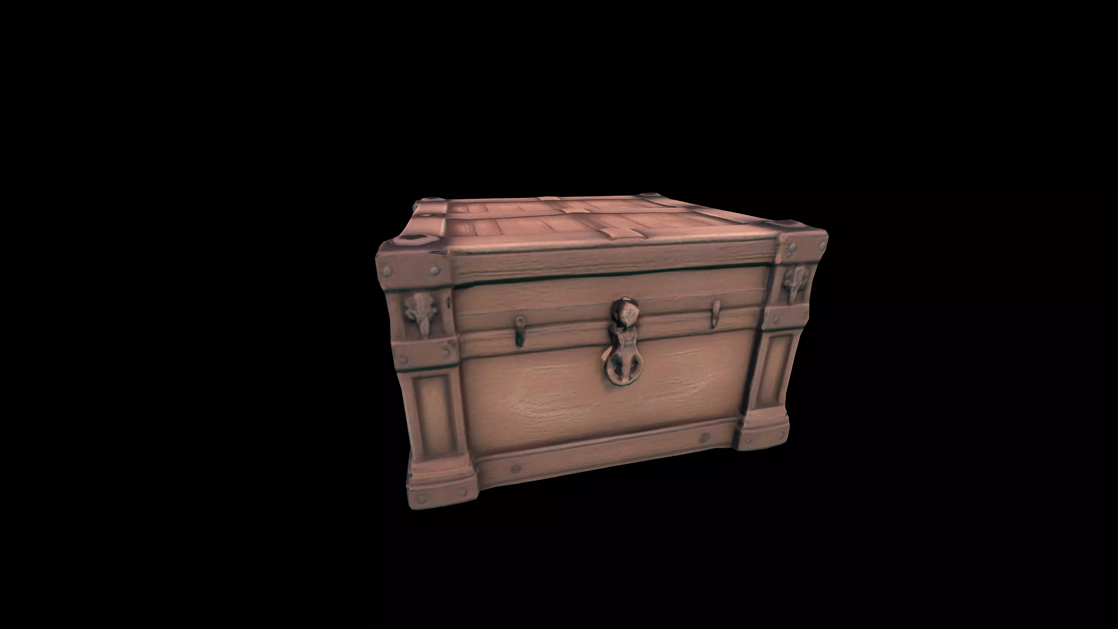 Ancient Treasure Chest 2 3D Model Low-poly 3D model Low-poly 3D model_0