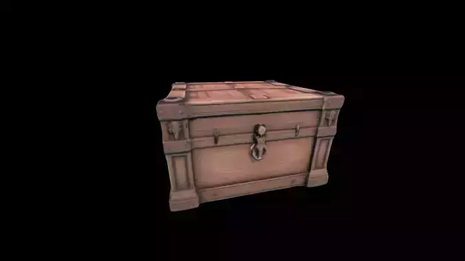 Ancient Treasure Chest 2 3D Model Low-poly 3D model