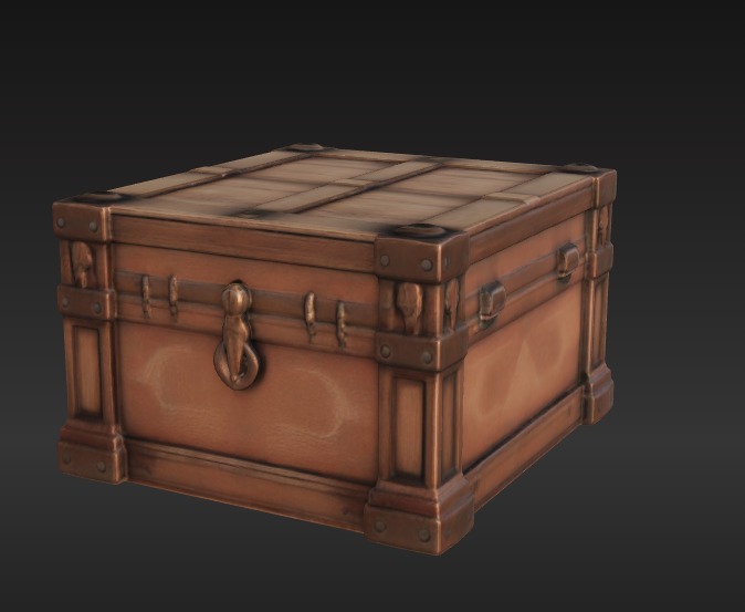 Ancient Treasure Chest 2 3D Model Low-poly 3D model Low-poly 3D model_6