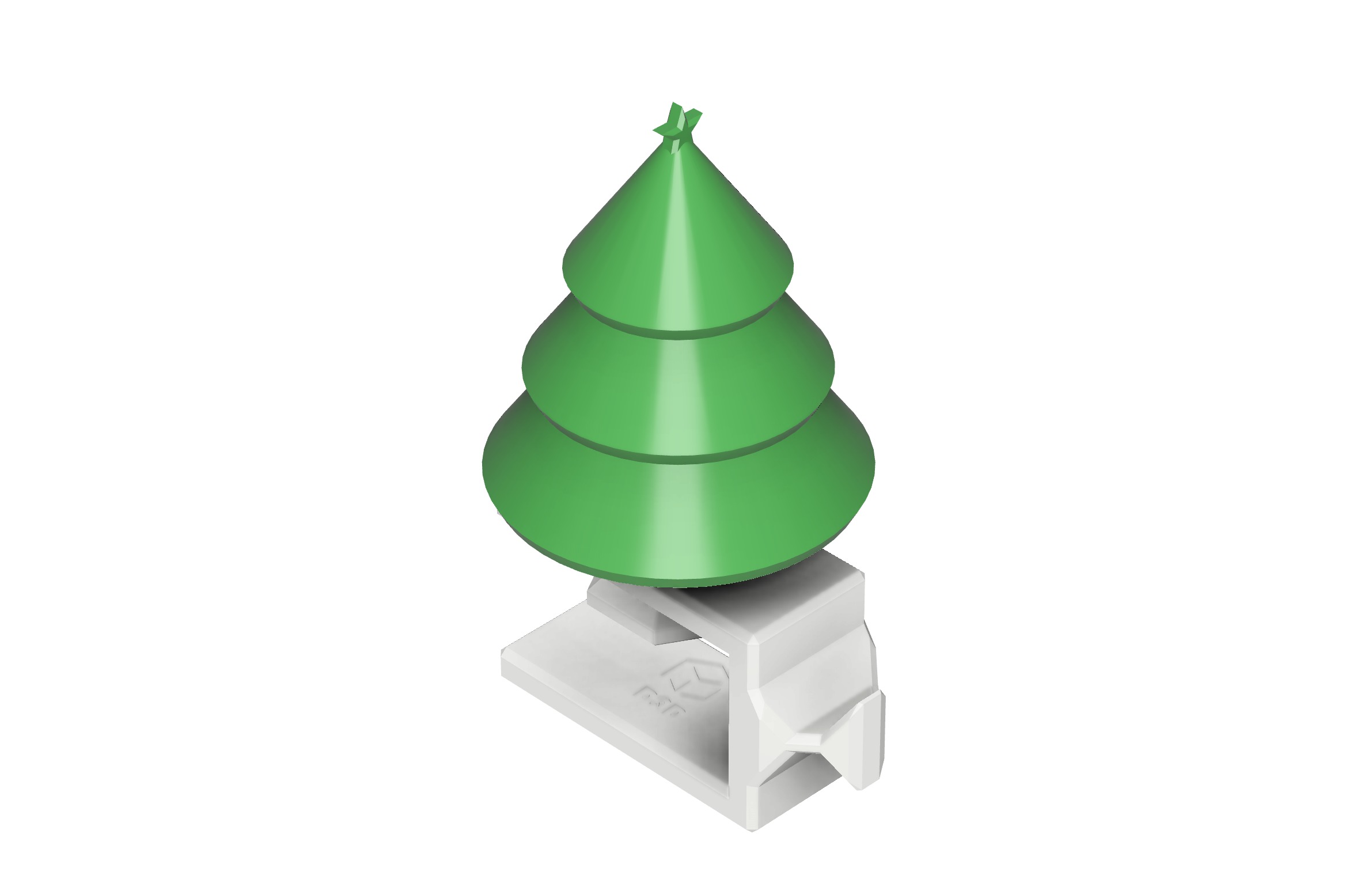 Clamping Christmas Tree Stocking Hanger V2 Free 3D print model_14
